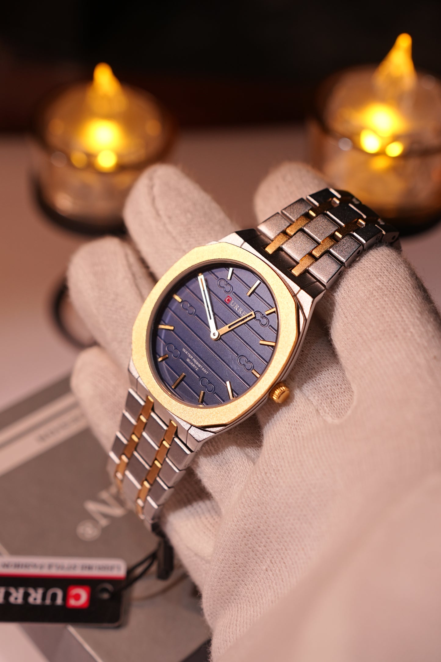 Curren White & Blue Dial