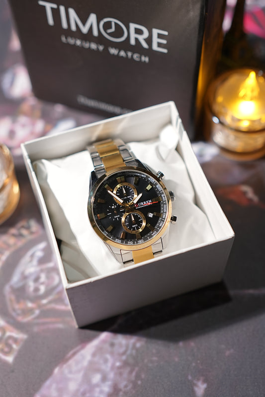 Curren Watch Dual Tone Chronograph
