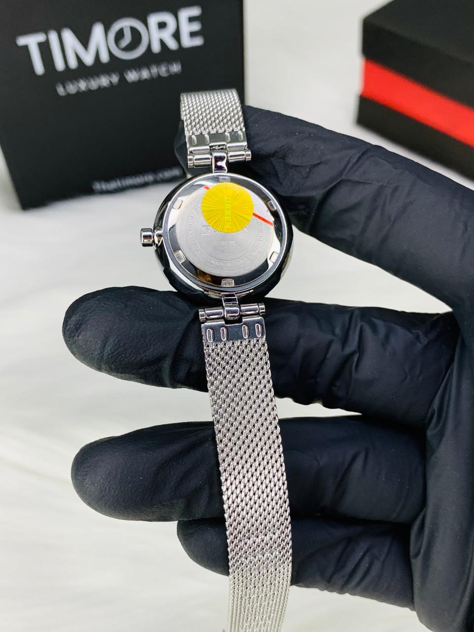 Curren Blanche Elegant Silver Mesh Watch