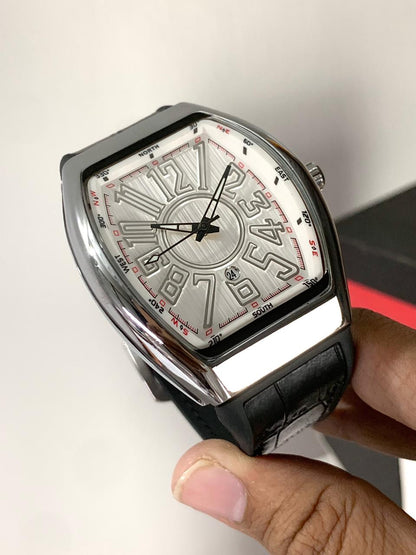 Denvosi Crystal Tonneau Rose Gold & Silver Ice