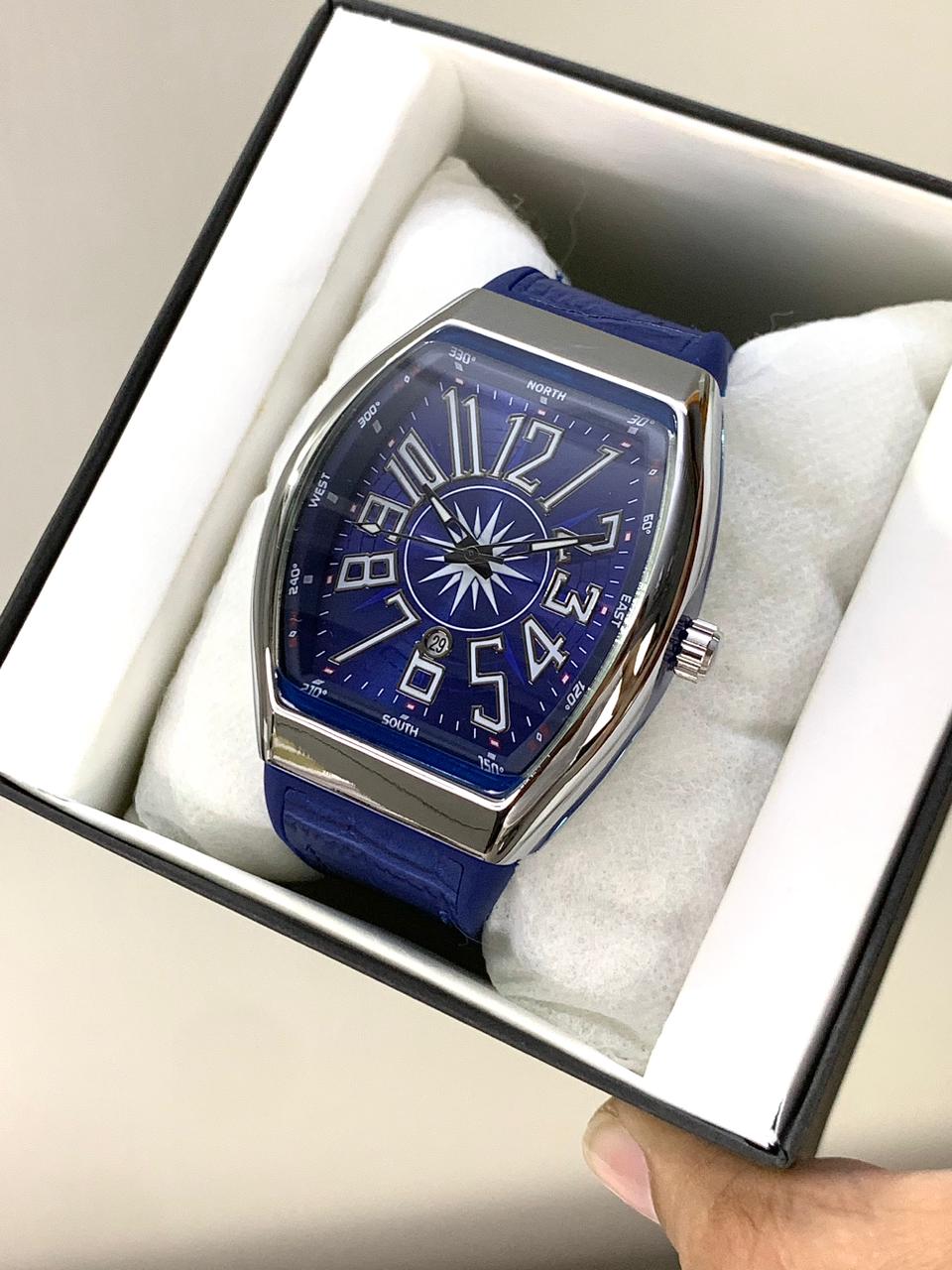 Denvosi Crystal Tonneau Rose Gold & Silver Ice