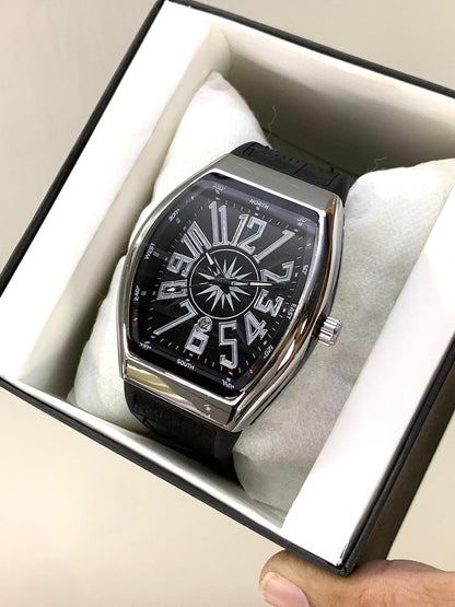 Denvosi Crystal Tonneau Rose Gold & Silver Ice