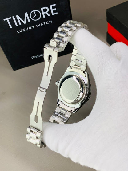 Rolex Silver Chain Blue Dial