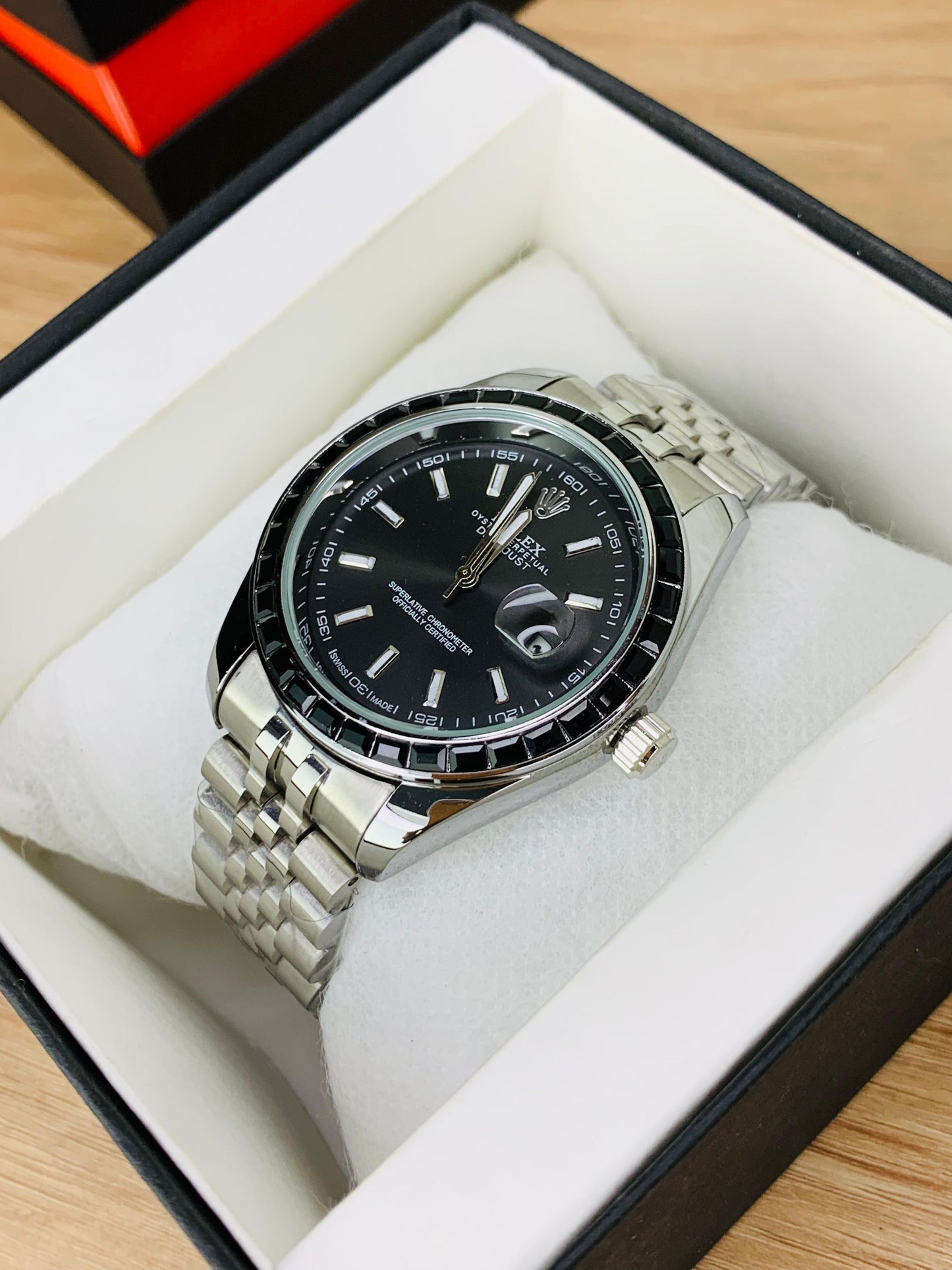 Rolex Oyster Perpetual Silver Sunray Dial 41