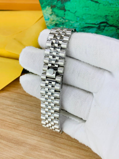 Rolex Oyster Perpetual Silver Sunray Dial 41