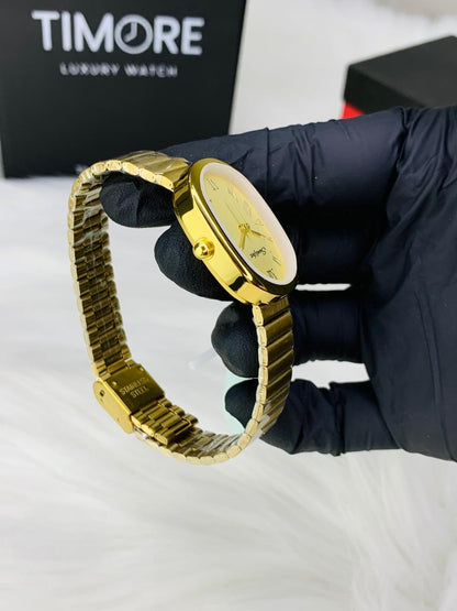 Sunlifex Women’s Gold Watch – Slim Vintage Roman Dial Series