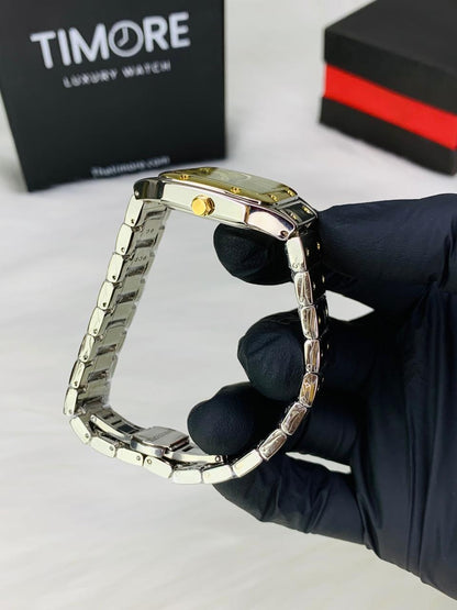 Sunlifex Women’s Vintage Gold Watch – Oval & Rectangle Quartz Edition