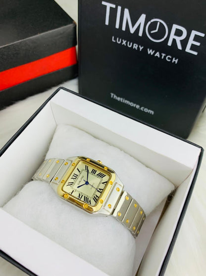 Sunlifex Women’s Vintage Gold Watch – Oval & Rectangle Quartz Edition