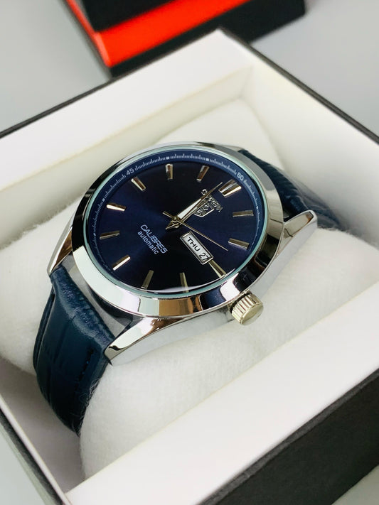 TAG HEUER Carrera Leather Strap Watch