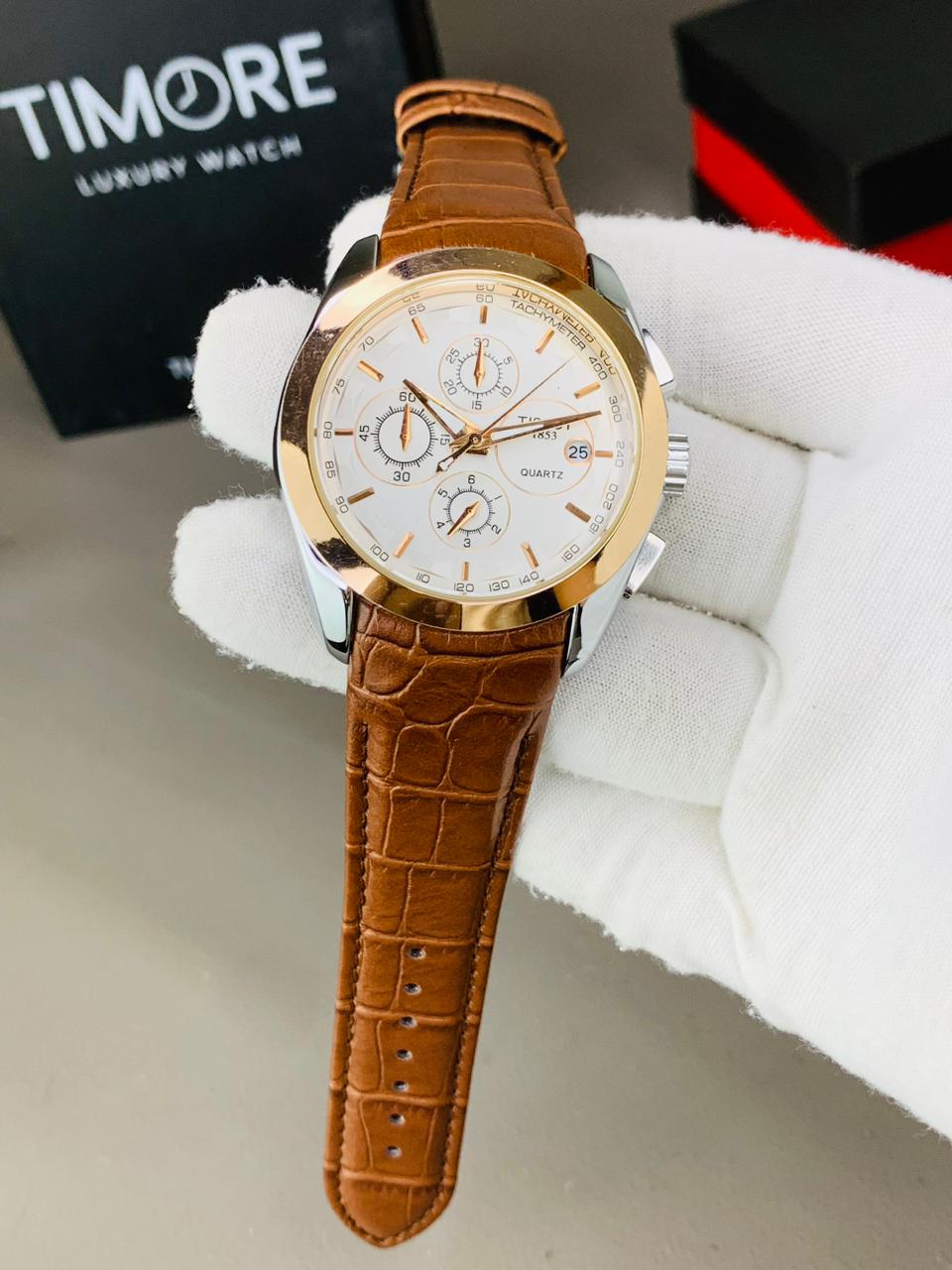 Tissot Black & Brown Leather Straps